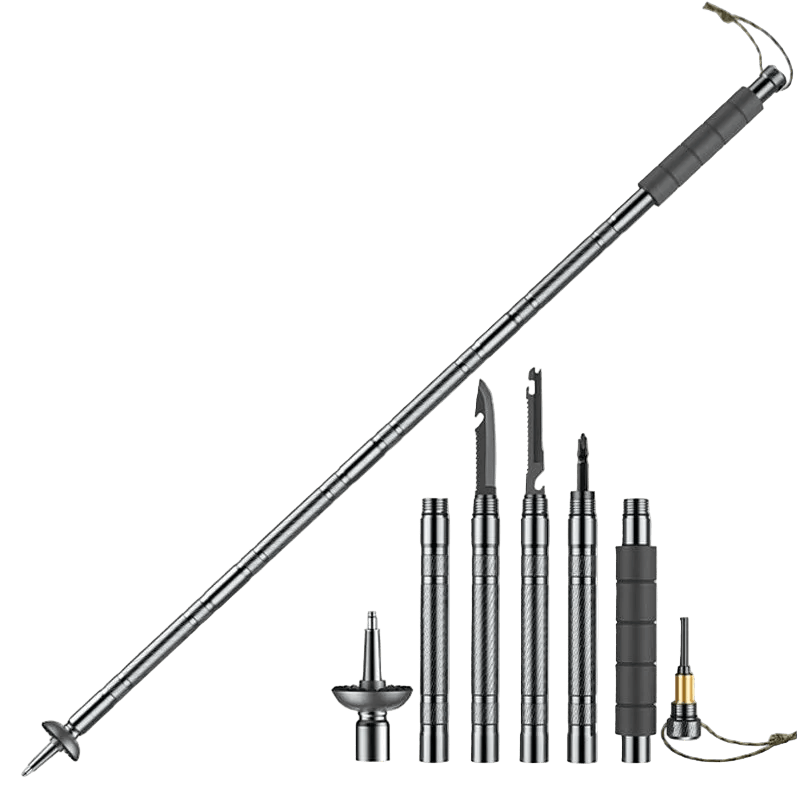 5‑in‑1 Folding Multifunction Trekking Pole - True Vision Tactical - SZ01