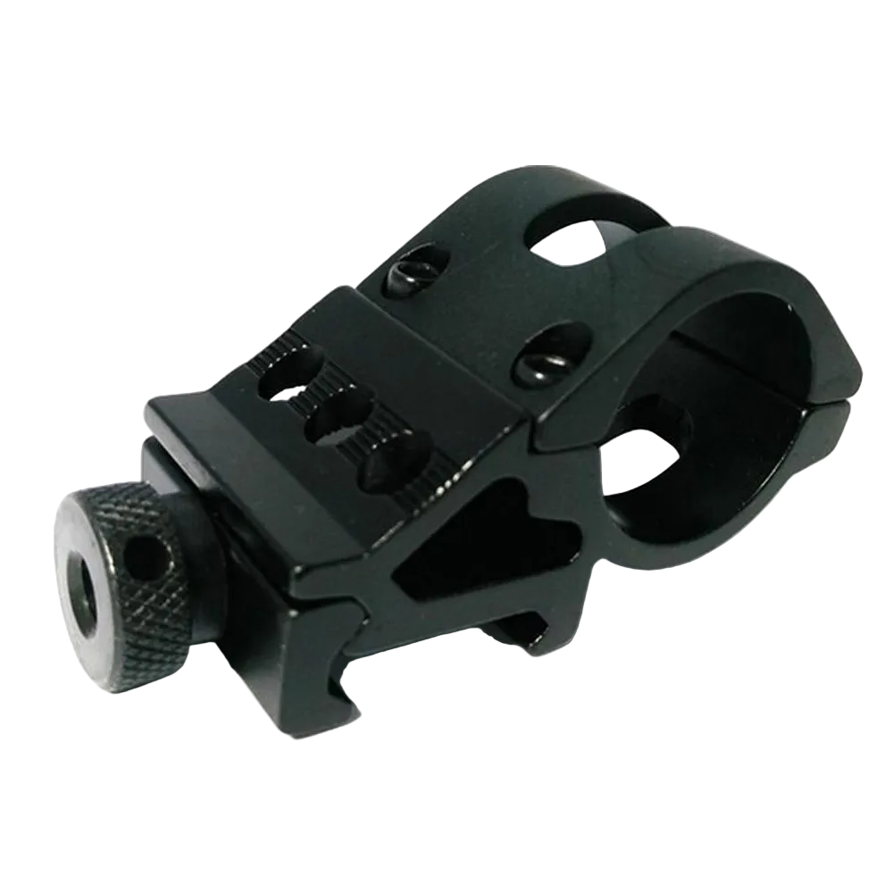FOCUS Low-Profile 25.4mm (1") Side Offset Ring Mount for Flashlights & Accessories (21mm Rail)