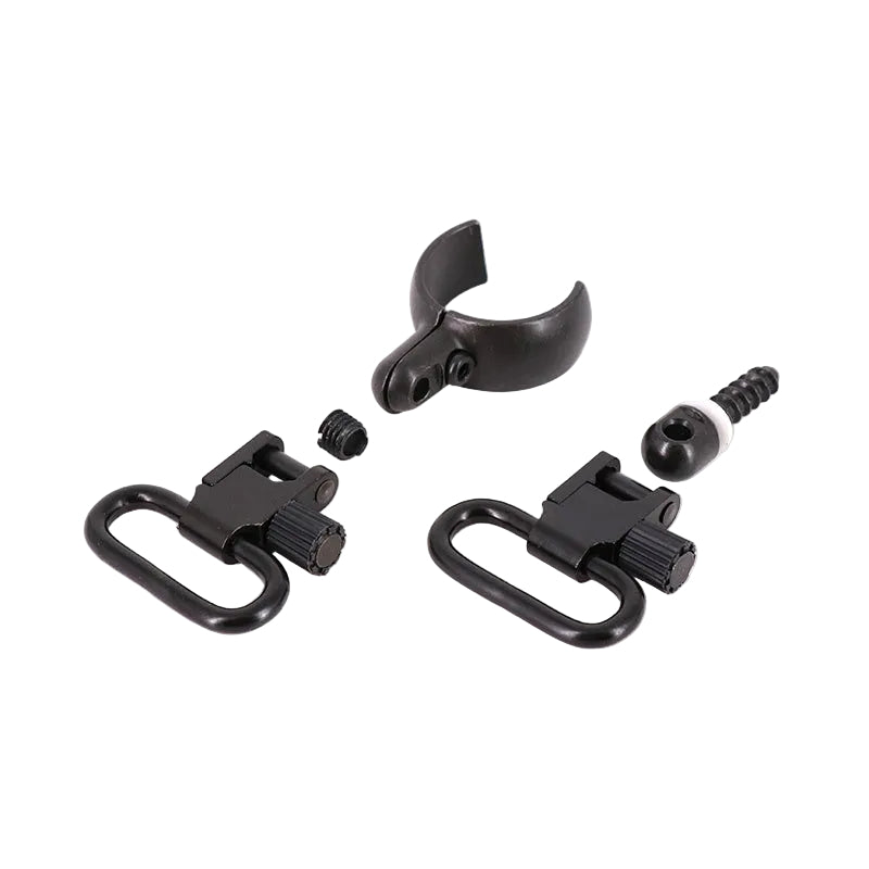 Focus Quick-Detach Sling Swivel Stud 0.826" Barrel Band Set With 1" Loops & Wood Screw
