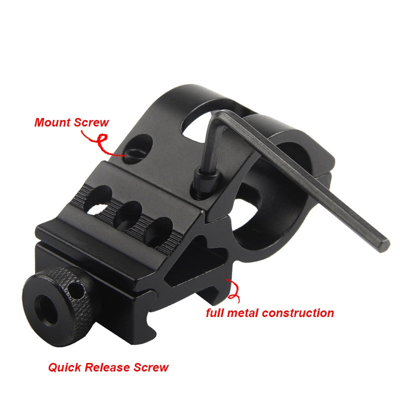 FOCUS 5° Offset 30mm Ring Flashlight Mount for 20/21mm Rails