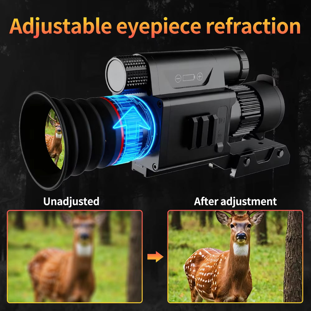 DS-X7 4K Digital Night Vision Scope (5–20x, 850nm IR, IPS Display)