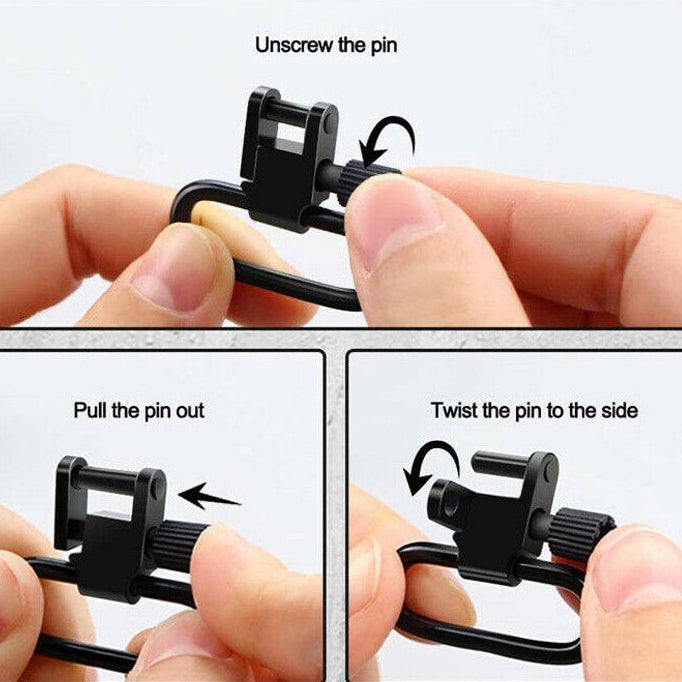 Focus Quick-Detach Sling Swivel Stud Set With 1" Loops & Wood Screw