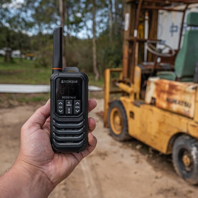 EcoXgear ECOXTALK EXG200 2 - Watt IP67 Handheld UHF Radio Twin Pack - 13km - True Vision Tactical - ECXG2002