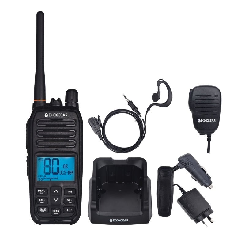 EcoXgear ECOXTALK EXG500 5 - Watt Long Range IP67 Handheld UHF Radio - 17km - True Vision Tactical - ECXG500