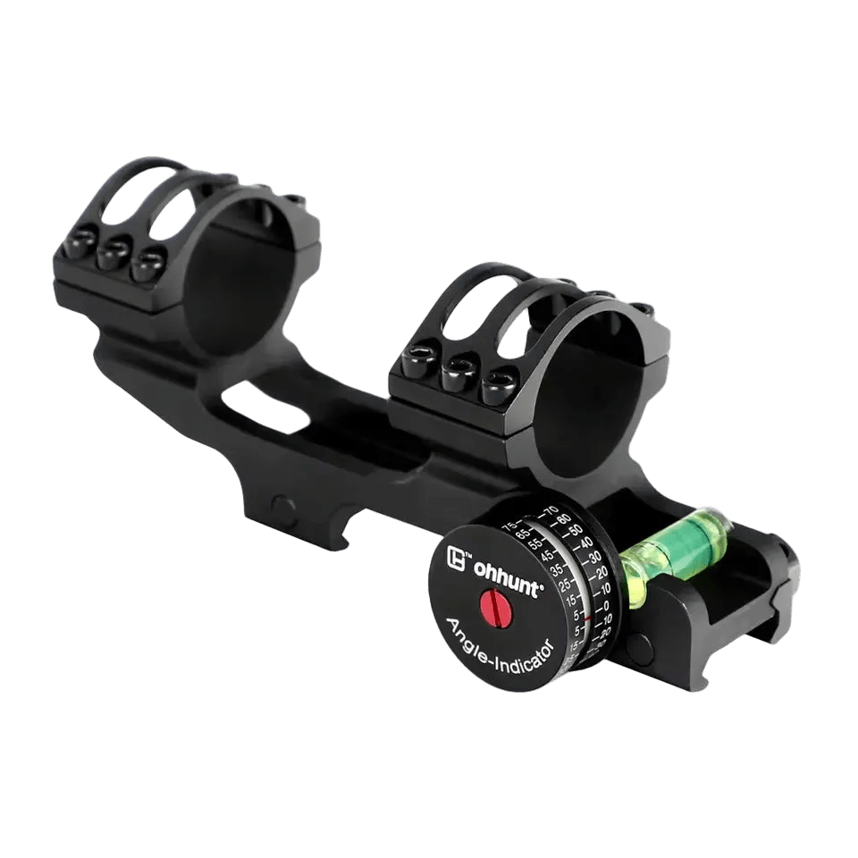 FOCUS 30mm / 25.4mm Dual Rings Scope Mount with Angle Cosine Indicator & Bubble Level - True Vision Tactical - 5002E