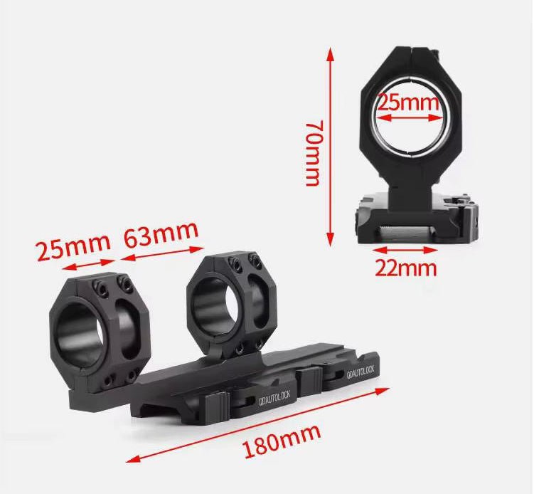 FOCUS Cantilever Forward Reach QD Auto Lock Scope Mount - True Vision Tactical - BQD3008A