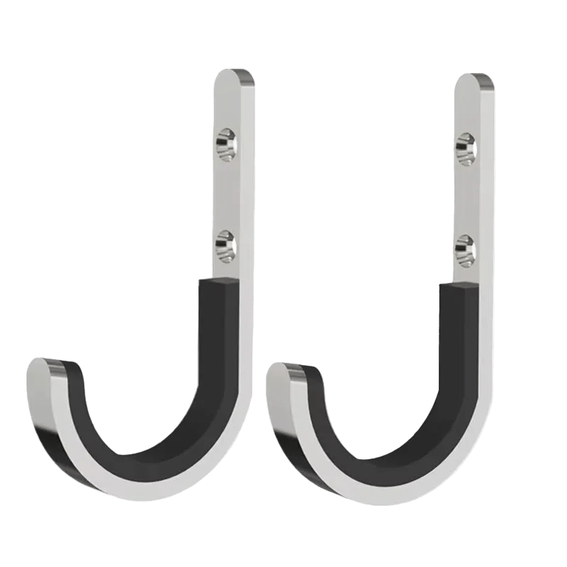FOCUS Heavy Duty Stainless Steel J Hook Wall-Mounted Hooks (2-Pack) - True Vision Tactical - C212