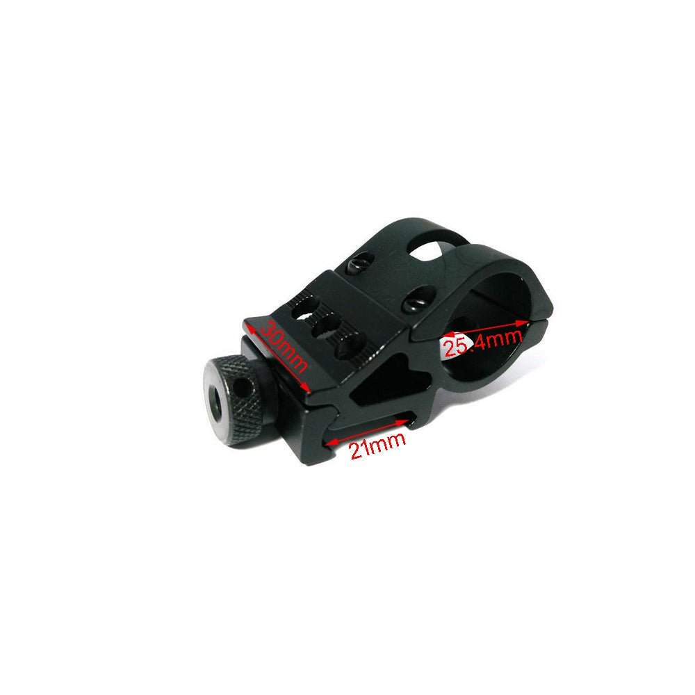 FOCUS Low-Profile 25.4mm (1") Side Offset Ring Mount for Flashlights & Accessories (21mm Rail) - True Vision Tactical - T2008