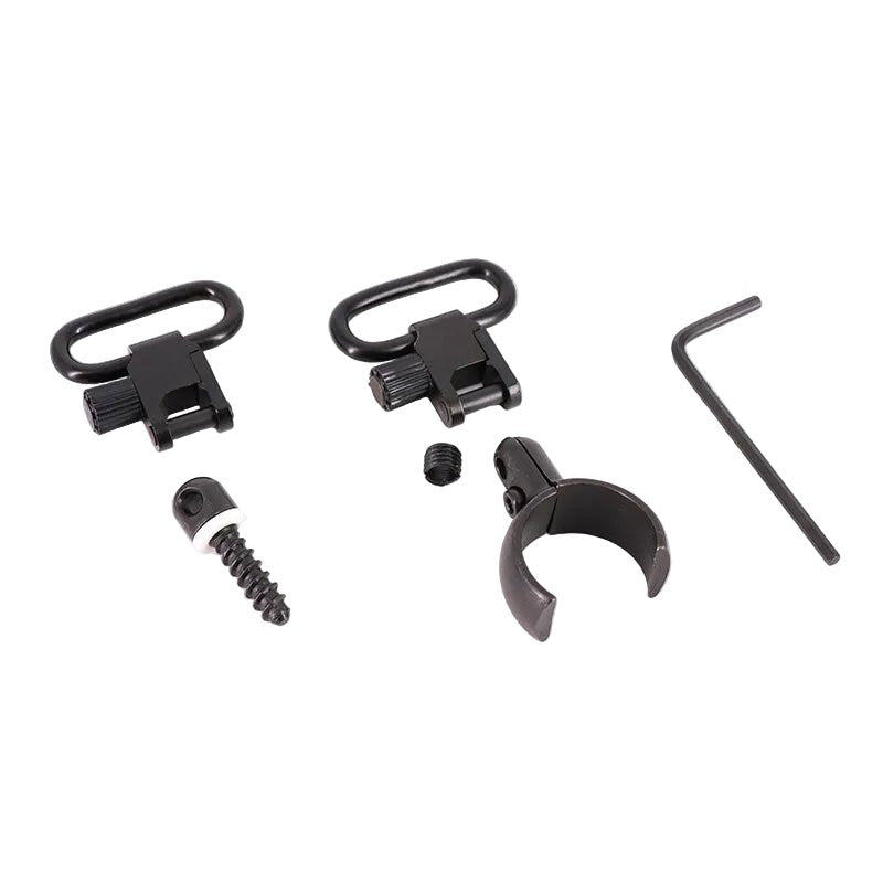 Focus Quick-Detach Sling Swivel Stud 0.826" Barrel Band Set With 1" Loops & Wood Screw - True Vision Tactical - BD04A