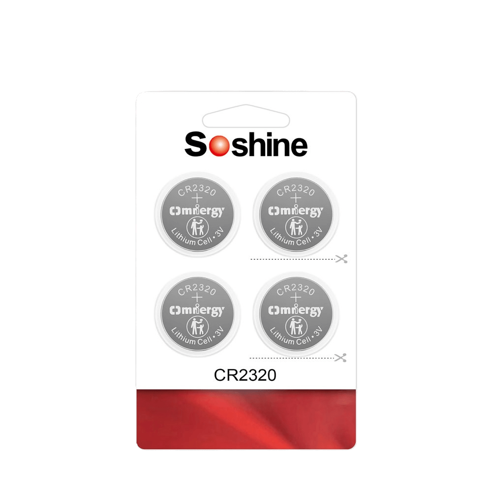 Soshine CR2320 Lithium Coin Cell Button Battery 3V - 4 Pack - True Vision Tactical - CR2320