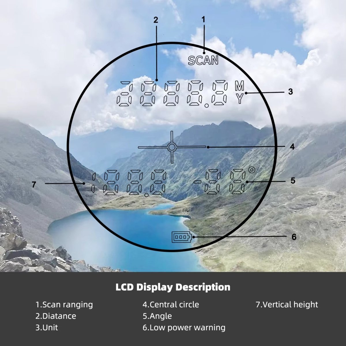T - Eagle 10x42 Laser Rangefinder Binoculars (1500m) - True Vision Tactical -