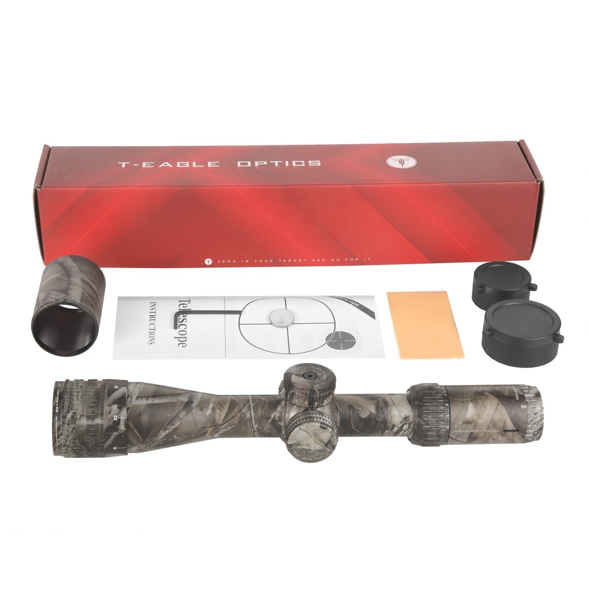 T - EAGLE EOS 4 - 16X44AOE II CAMO Long Range Riflescope - True Vision Tactical - EOS4-16X44AOE II CM
