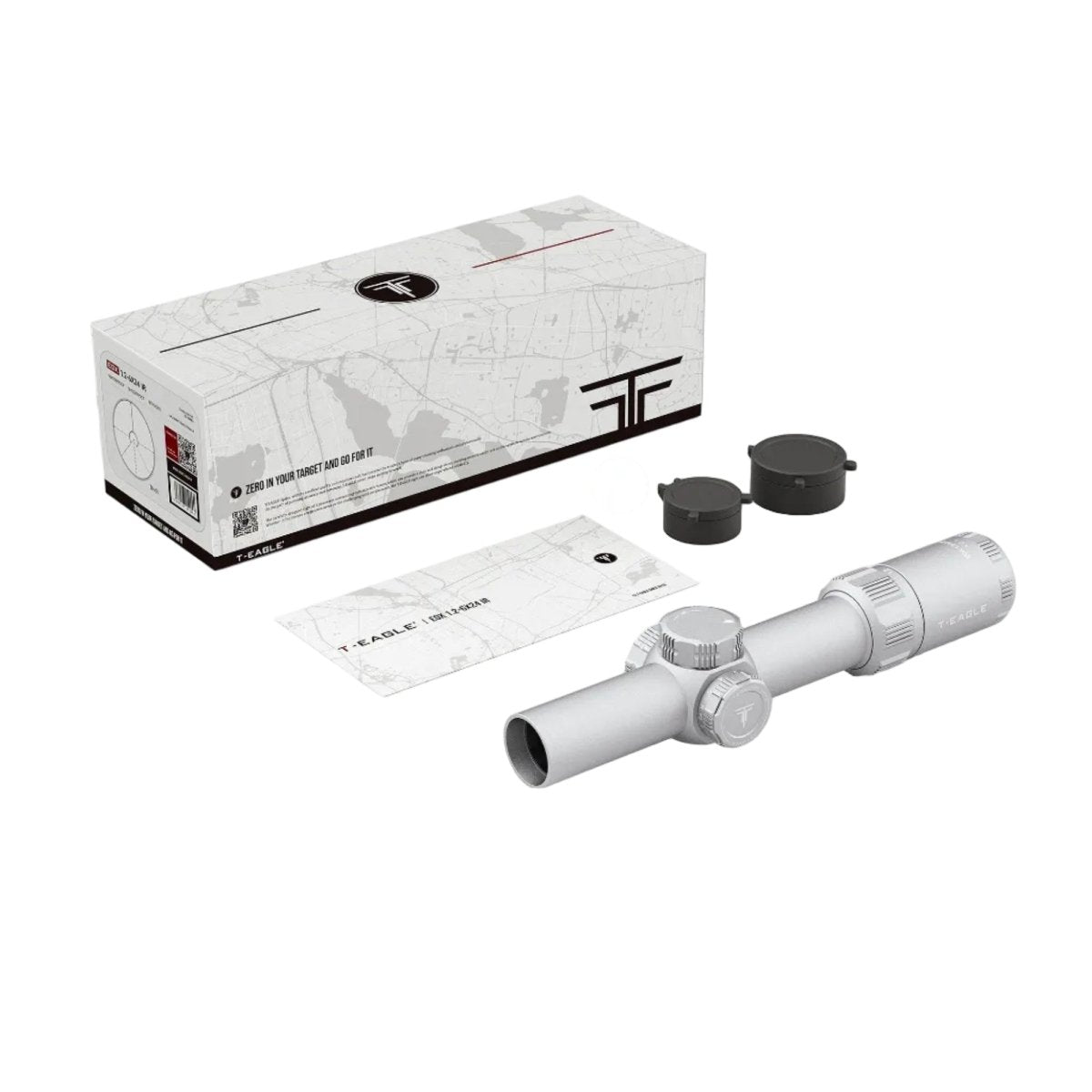 T - EAGLE EOX 1.2 - 6X24 IR Sliver Tactics First Focus Plane Optics Scope - True Vision Tactical - EOX 1.2-6X24IR-SL