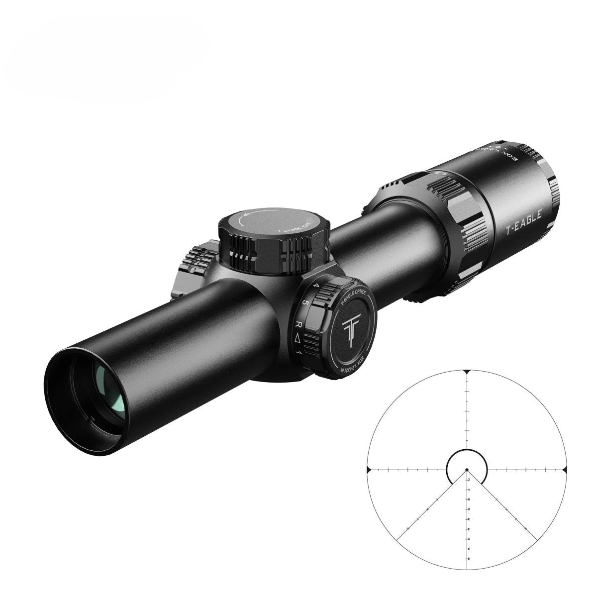 T - EAGLE EOX 1.2 - 6X24 IR Tactics First Focus Plane Optics Scope - True Vision Tactical - EOX 1.2-6X24IR-BK