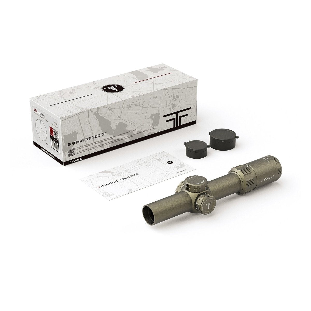 T - EAGLE EOX 1.2 - 6X24 IR Tan Tactics First Focus Plane Optics Scope - True Vision Tactical - EOX 1.2-6X24IR-TAN