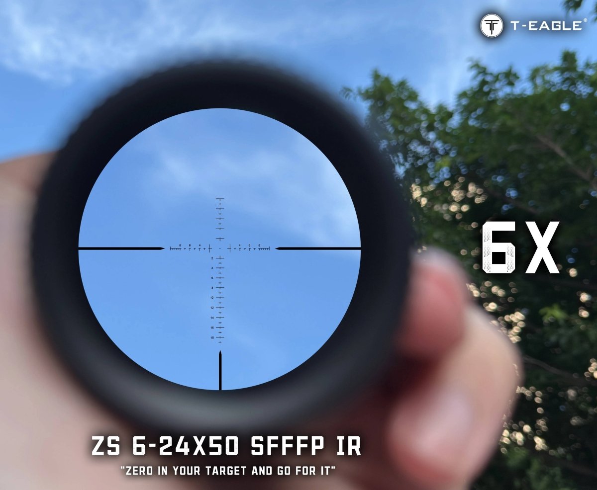 T-EAGLE ZS 6–24x50 FFP IR MRAD Zero Stop Long Range Riflescope - True Vision Tactical - ZS 6-24X50FFP