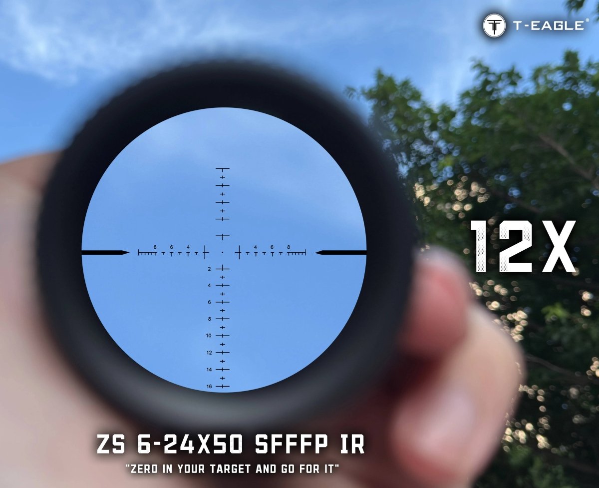 T-EAGLE ZS 6–24x50 FFP IR MRAD Zero Stop Long Range Riflescope - True Vision Tactical - ZS 6-24X50FFP