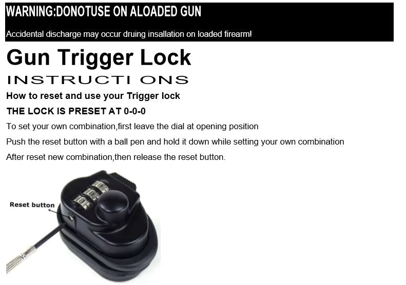 WZNT Combination Trigger Lock - True Vision Tactical - NT-GT03