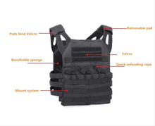 Load image into Gallery viewer, Light Weight Tactical Plate Carrier Combat Armor Vest - True Vision Tactical - 665871523333