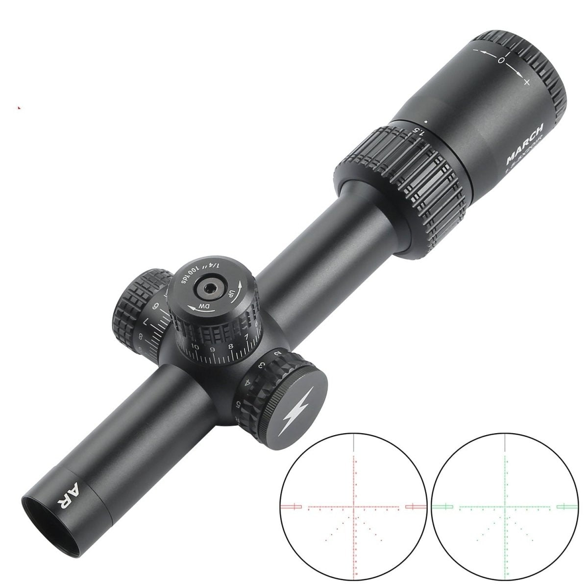 MARCH 1.5 - 5X20IR Shockproof Compact Optic Rifle Scope - True Vision Tactical - 671891922193