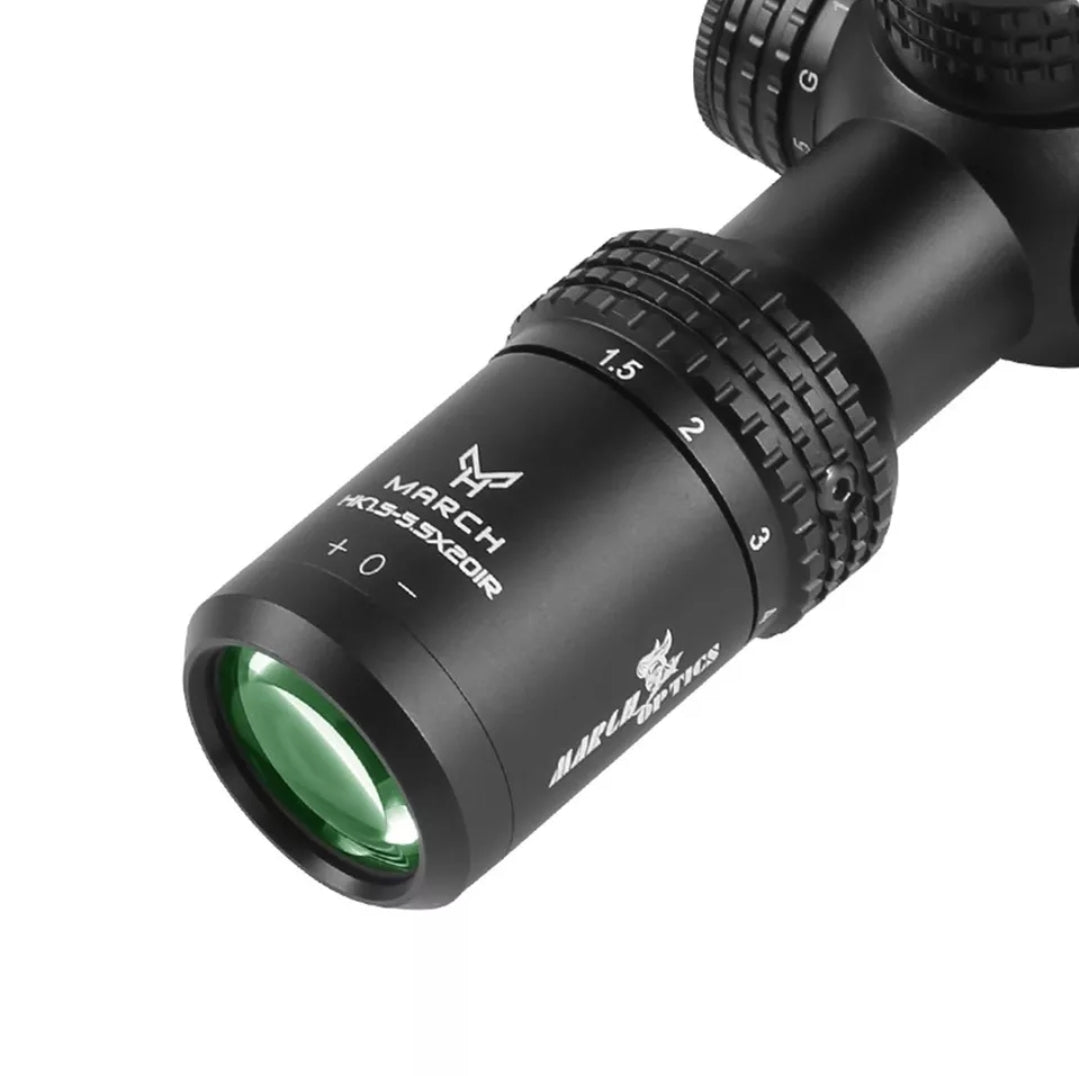 MARCH AMG HD GEN I - H HK 1.5 - 5.5x20 IR Optic Rifle Scope - True Vision Tactical - AMG-71512