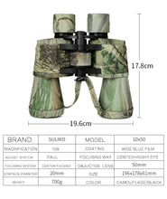 Load image into Gallery viewer, SULIKO 10X50 High Magnification Long Range Professional Binoculars with Case - True Vision Tactical - 665871857568