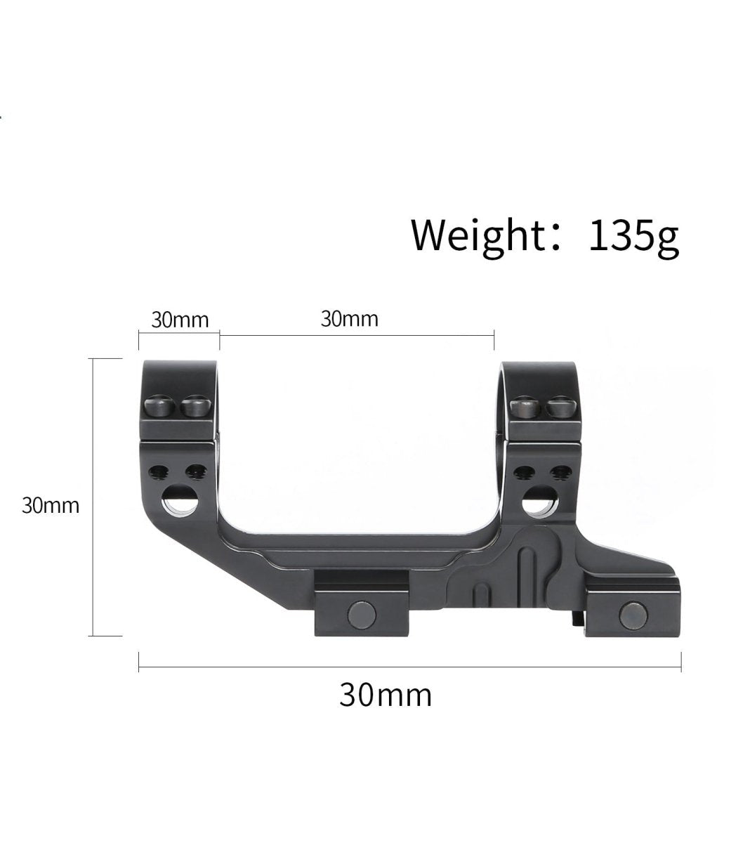 T - EAGLE 25/30mm Scope Mount with Bubble Level - 5018 - True Vision Tactical - 665871806443