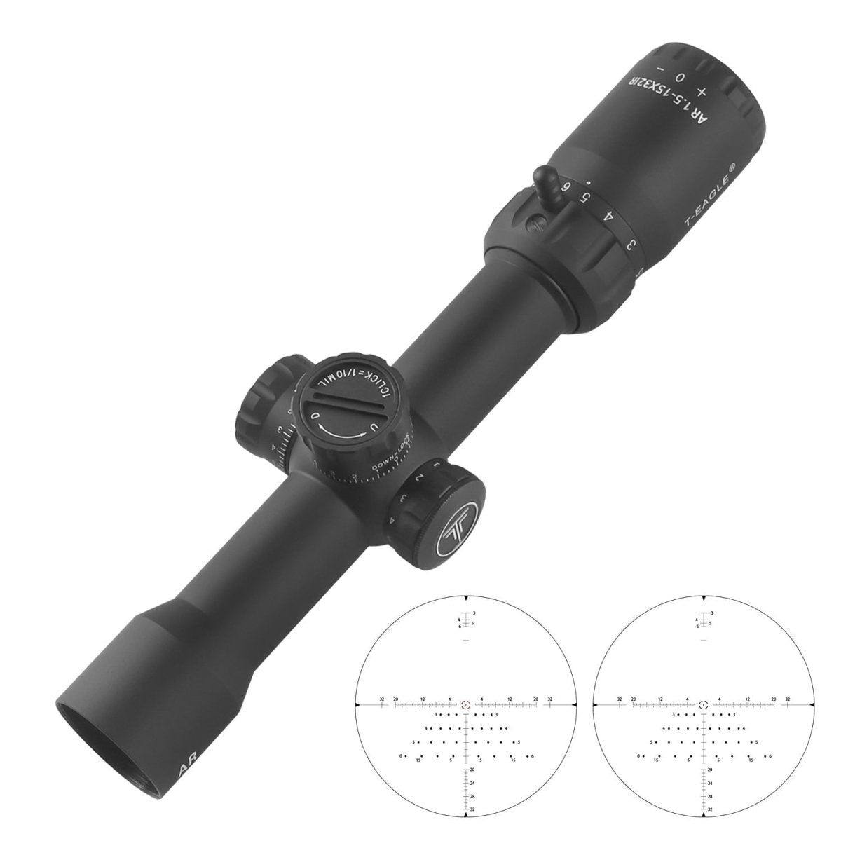 T - EAGLE AR 1.5 - 15X32 SFIR Compact Tactical Optical Sight - True Vision Tactical - AR 1.5-15X32SFIR