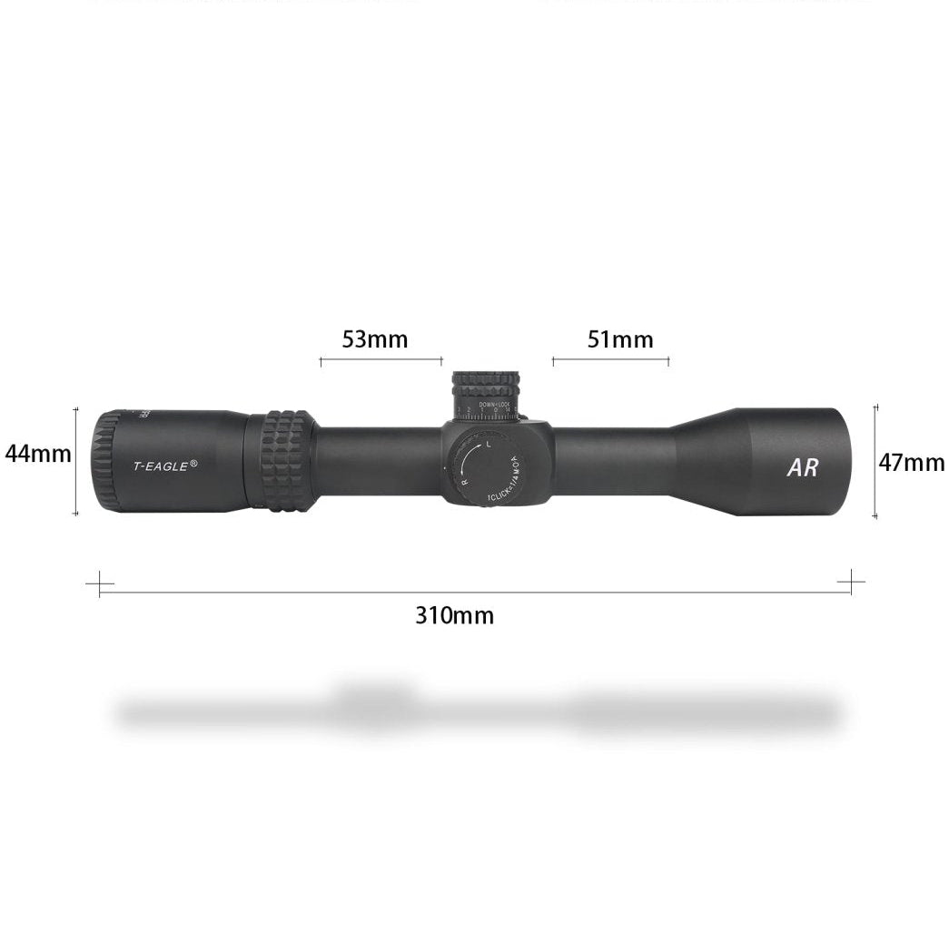 T - EAGLE AR 2 - 12X40 SFIR Compact Optical Sight Tactical Riflescope - True Vision Tactical - AR 2-12X40SFIR