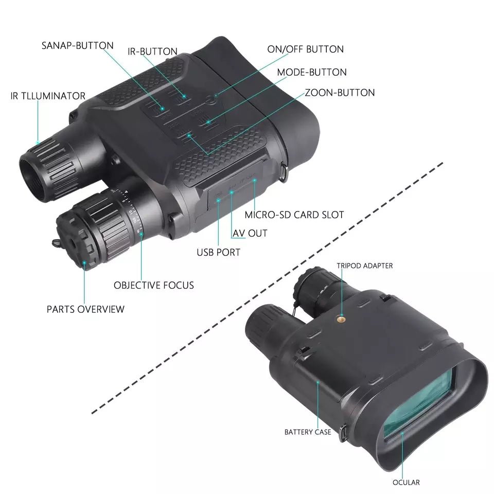 T - EAGLE NV400B 7X31 Infared Digital Hunting Night Vision Binoculars 2.0 LCD - True Vision Tactical - NV400B