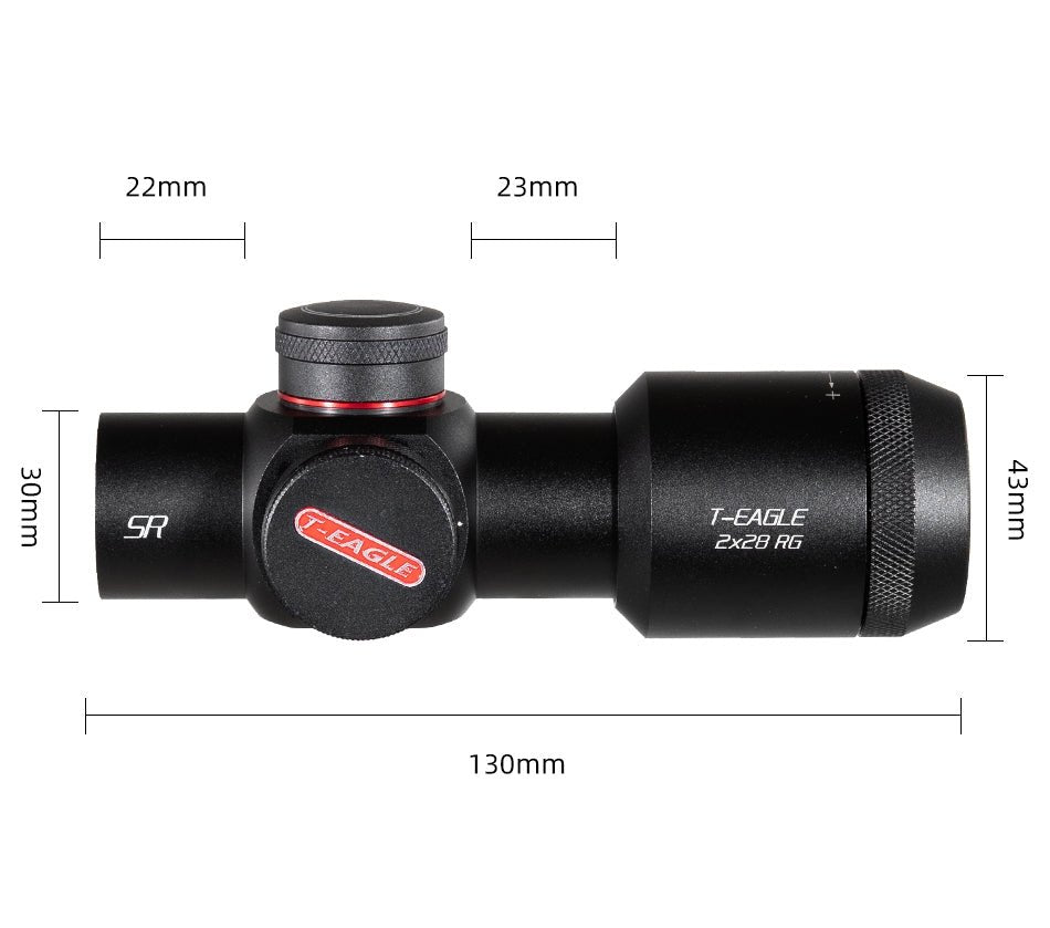 T - Eagle SR 2X28RG Tactical Optic Sight - True Vision Tactical - SR 2X28RG
