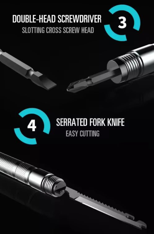 5‑in‑1 Folding Multifunction Trekking Pole - True Vision Tactical - SZ01