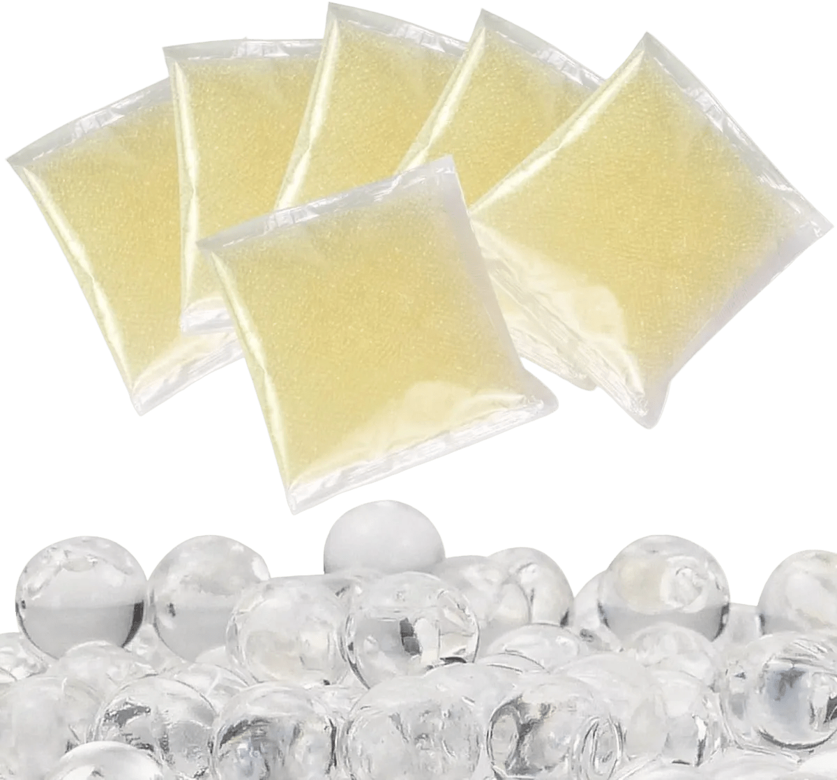 7 - 8mm Hardened Gel Balls Clear Gels - 50,000pcs - True Vision Tactical - 665871637238