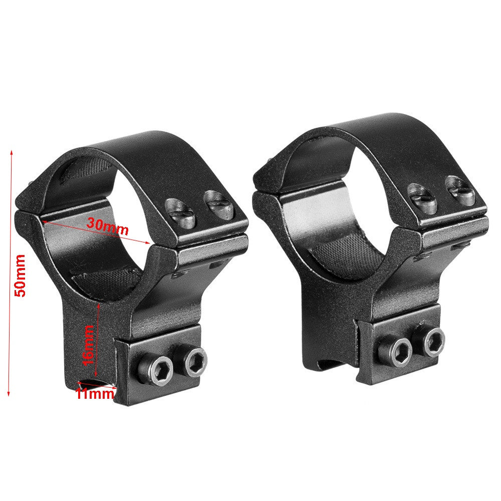 FOCUS 30mm Scope Rings – Low Profile 11mm Dovetail Mount