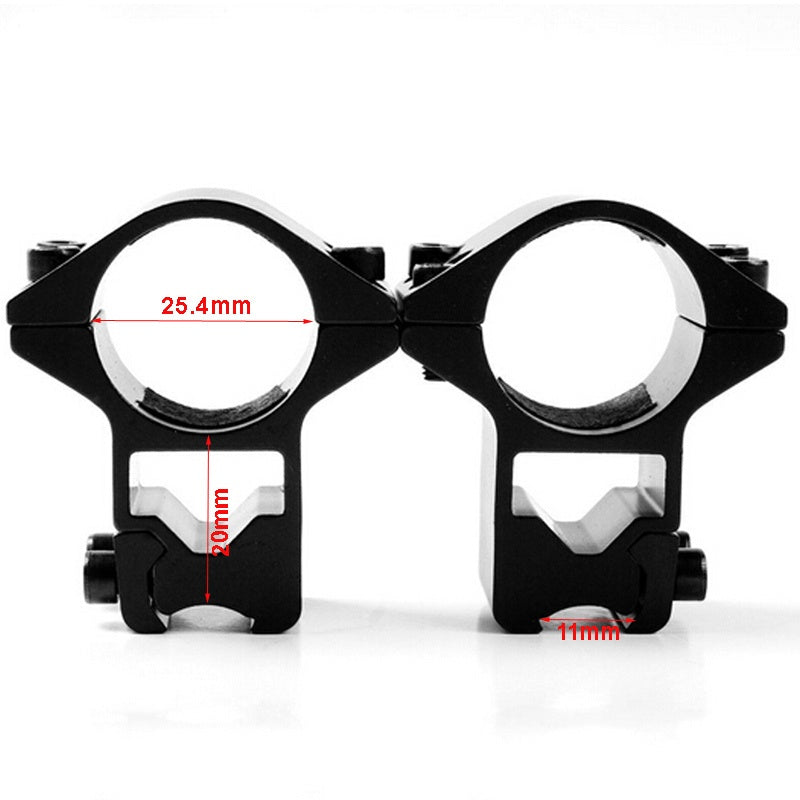 FOCUS Heavy Duty 25.4mm (1") Scope Rings –  11mm Mount