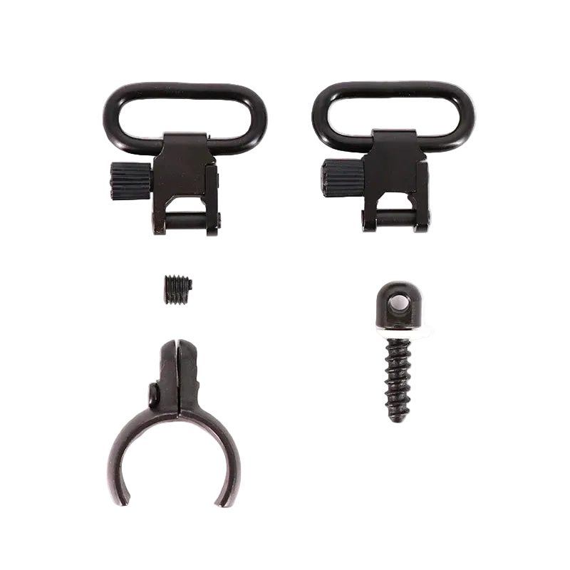 Focus Quick-Detach Sling Swivel Stud 0.826" Barrel Band Set With 1" Loops & Wood Screw