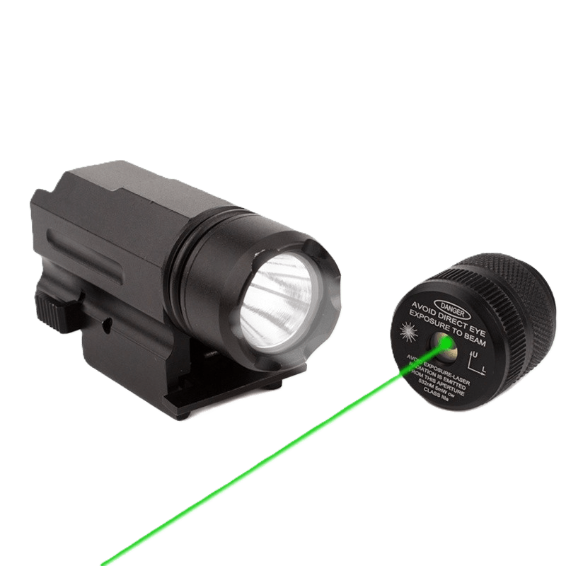 Bosait Changeable-Head Green Laser Sight + LED Flashlight Combo (2 Heads Included) - True Vision Tactical - Bst-12-GLWF
