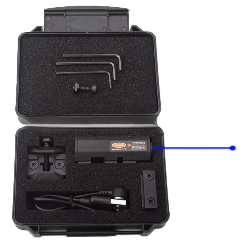 Bosait Rechargeable Blue Dot Laser Sight – 20mm Picatinny + M-LOK Mounts Included - True Vision Tactical - Bst-B-20MM&ML0CK