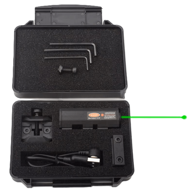 Bosait Rechargeable Green Dot Laser Sight – 20mm Picatinny + M-LOK Mounts Included - True Vision Tactical - Bst-G-20MM&ML0CK