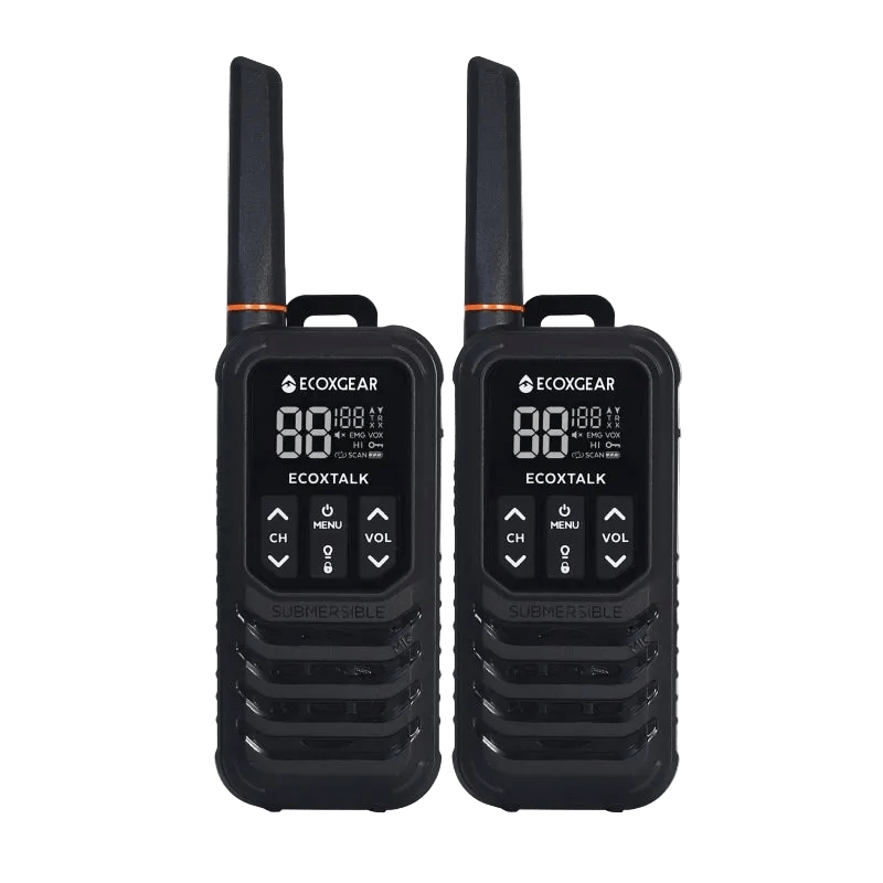EcoXgear ECOXTALK EXG200 2 - Watt IP67 Handheld UHF Radio Twin Pack - 13km - True Vision Tactical - ECXG2002