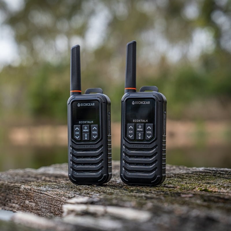 EcoXgear ECOXTALK EXG200 2 - Watt IP67 Handheld UHF Radio Twin Pack - 13km - True Vision Tactical - ECXG2002