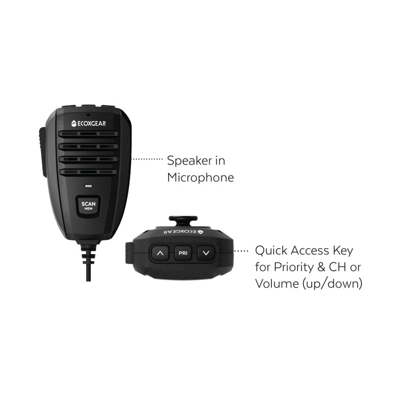 EcoXgear EXG1000 5 - Watt Compact Fixed Mount UHF Radio with USB - C Port - True Vision Tactical - ECX1000