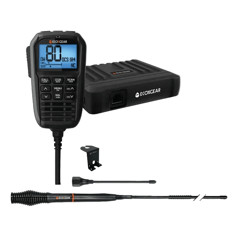 EcoXgear EXG3000 5 - Watt Compact Fixed Mount UHF Radio with Multi - Colour LCD Display Mic TOURING PACK - True Vision Tactical - ECX3000TPK