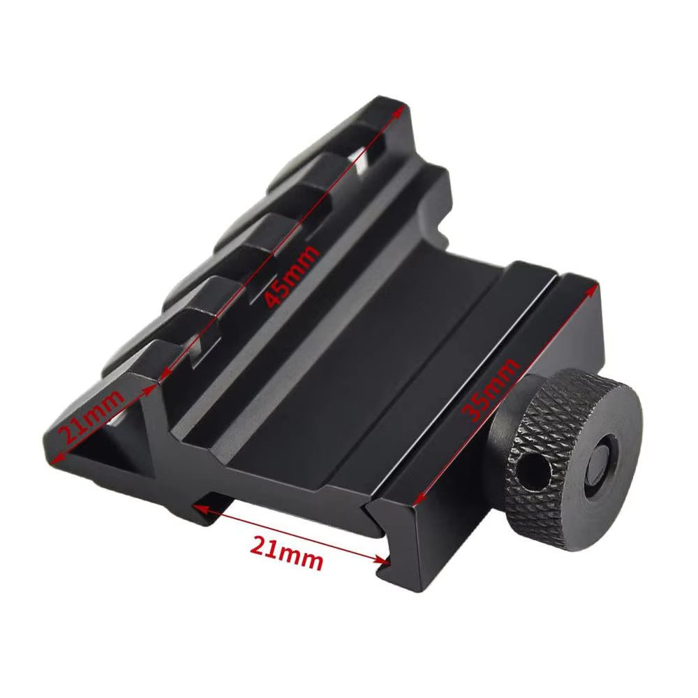 FOCUS 4 Slot Picatinny 45 Degree Angle Offset Rail Mount - True Vision Tactical - R0036