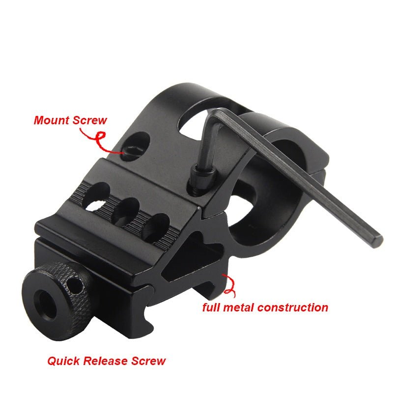 FOCUS 5° Offset 30mm Ring Flashlight Mount for 20/21mm Rails - True Vision Tactical - T3008