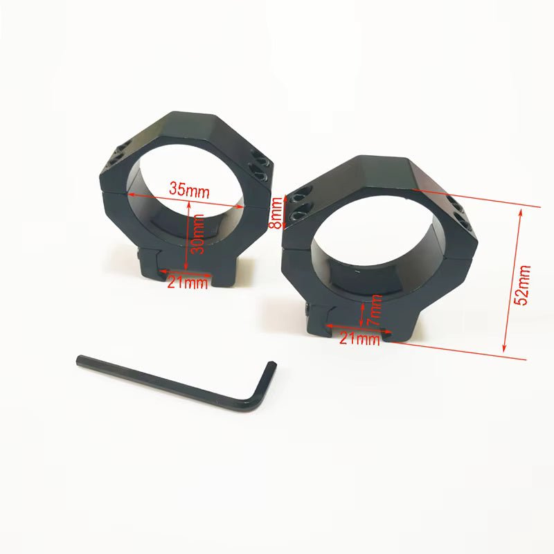 FOCUS Low Profile 2 Bolts Heavy Duty 35mm Scope Ring Mount Set - True Vision Tactical - B268A