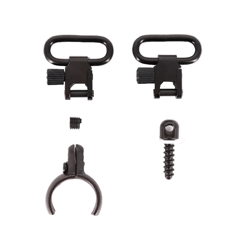 Focus Quick-Detach Sling Swivel Stud 0.826" Barrel Band Set With 1" Loops & Wood Screw - True Vision Tactical - BD04A
