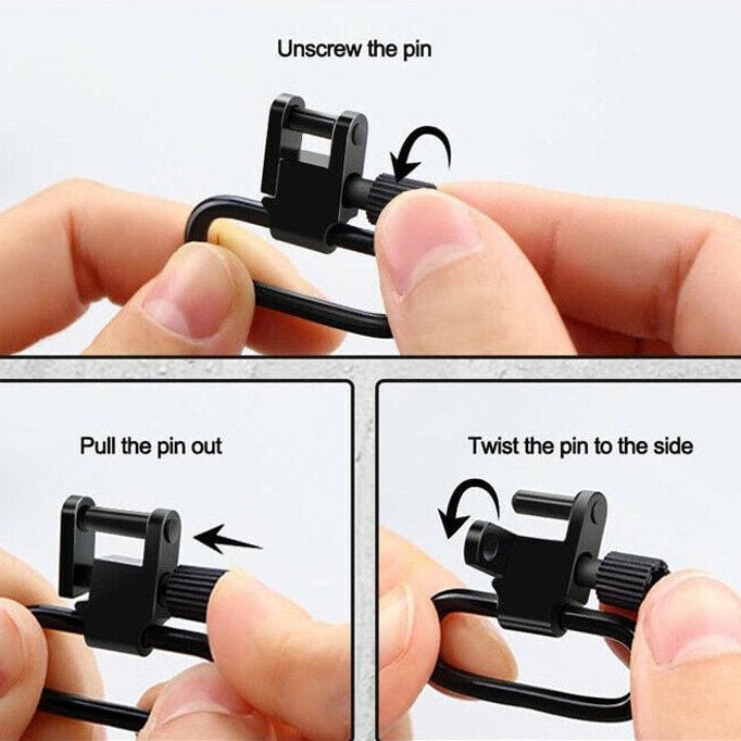 Focus Quick-Detach Sling Swivel Stud Set With 1" Loops & Wood Screw - True Vision Tactical - BD04