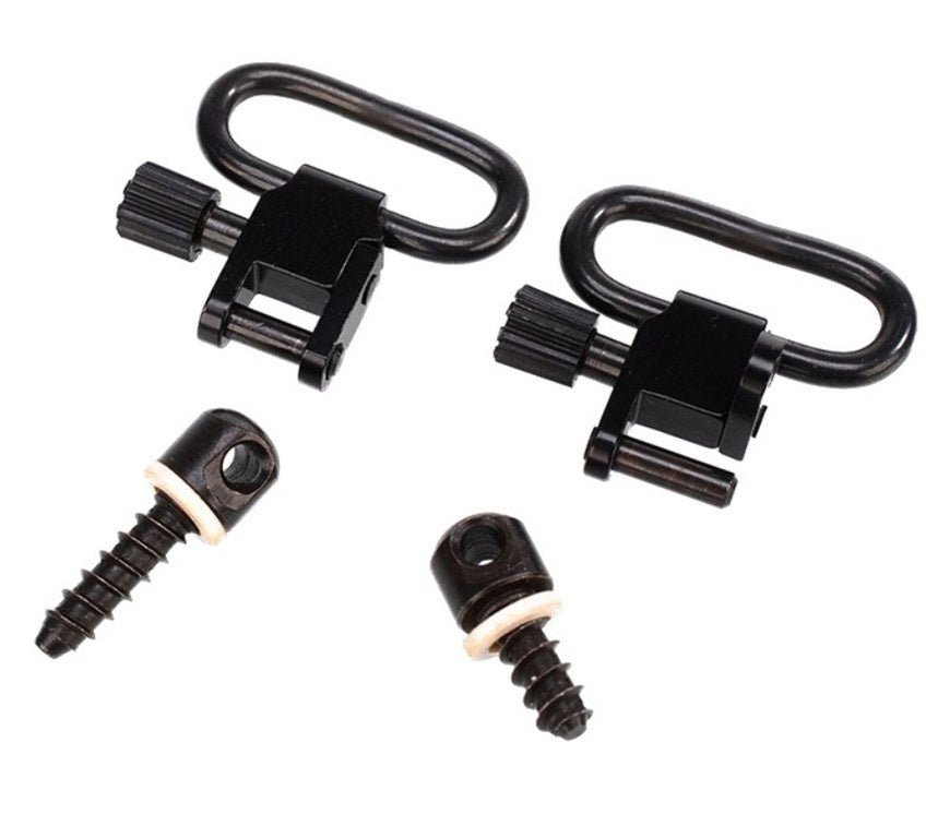 Focus Quick-Detach Sling Swivel Stud Set With 1" Loops & Wood Screw - True Vision Tactical - BD04