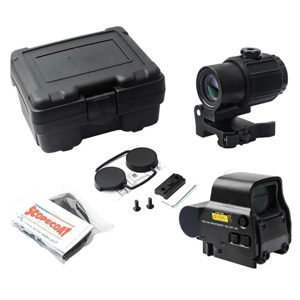 Holographic Red Green Dot 558+G43 Magnifier Sight QR - True Vision Tactical - 671891922339